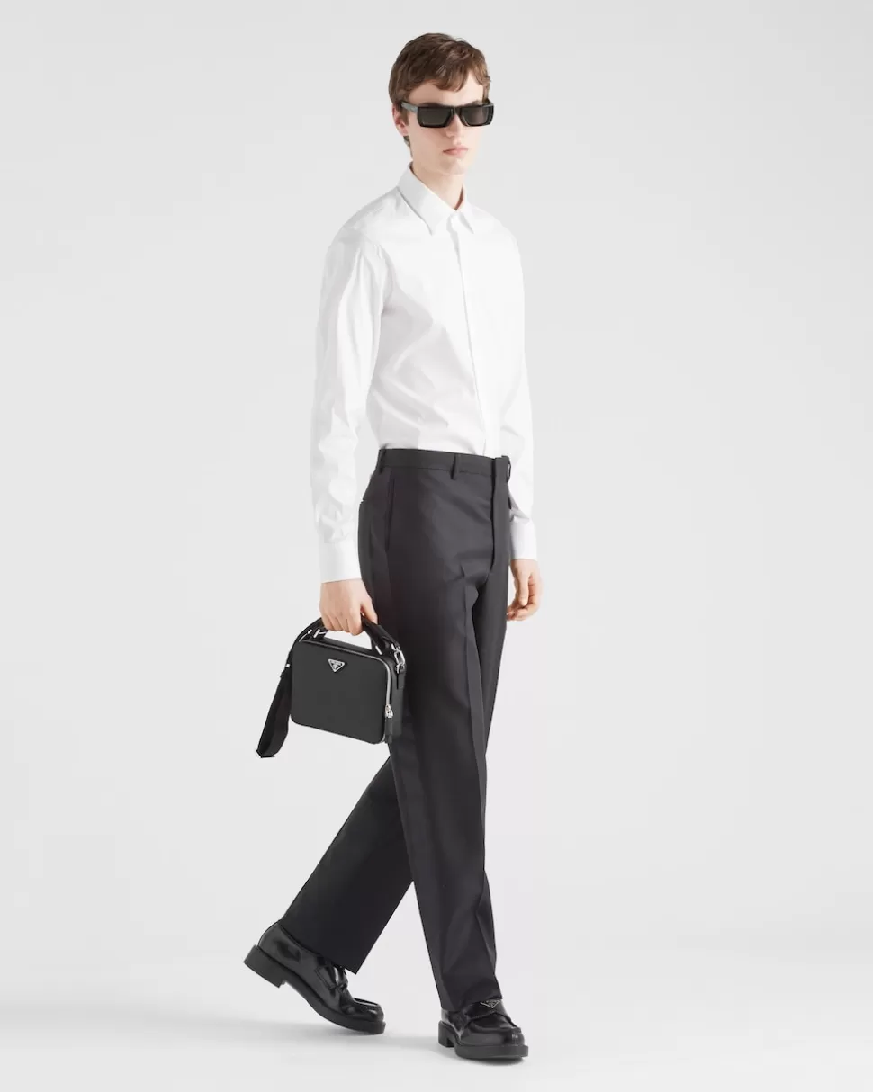 Prada Camisa De Popelina Elástica^Hombre CAMISAS
