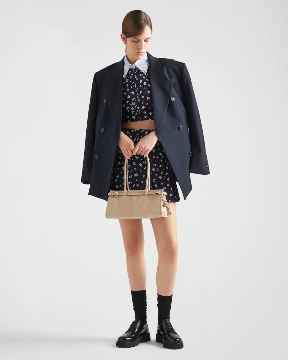 Prada Camisa De Seda Con Estampado Jacquard^Mujer CAMISAS Y TOPS