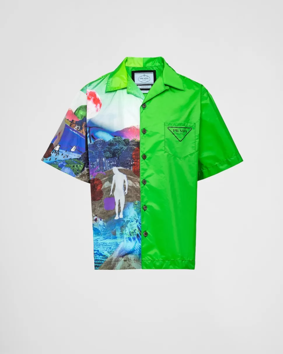 Prada Camisa Double Match De Re-nylon^Hombre CAMISAS