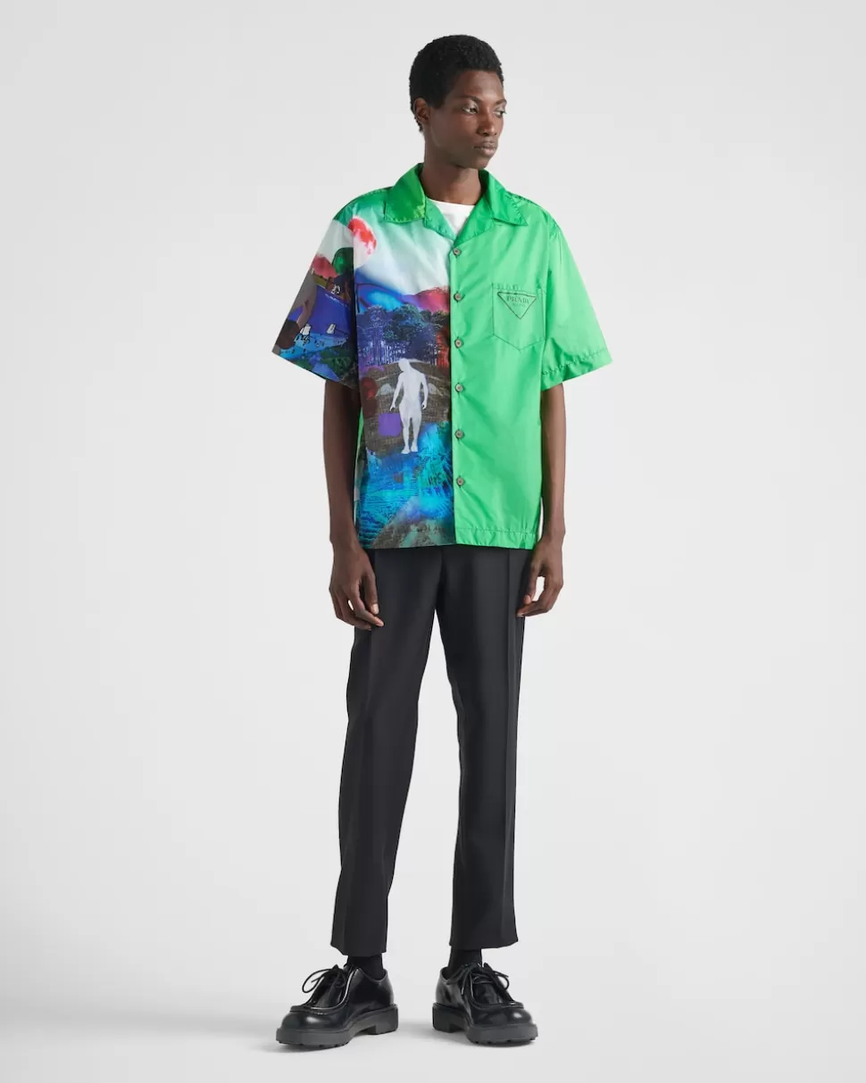 Prada Camisa Double Match De Re-nylon^Hombre CAMISAS