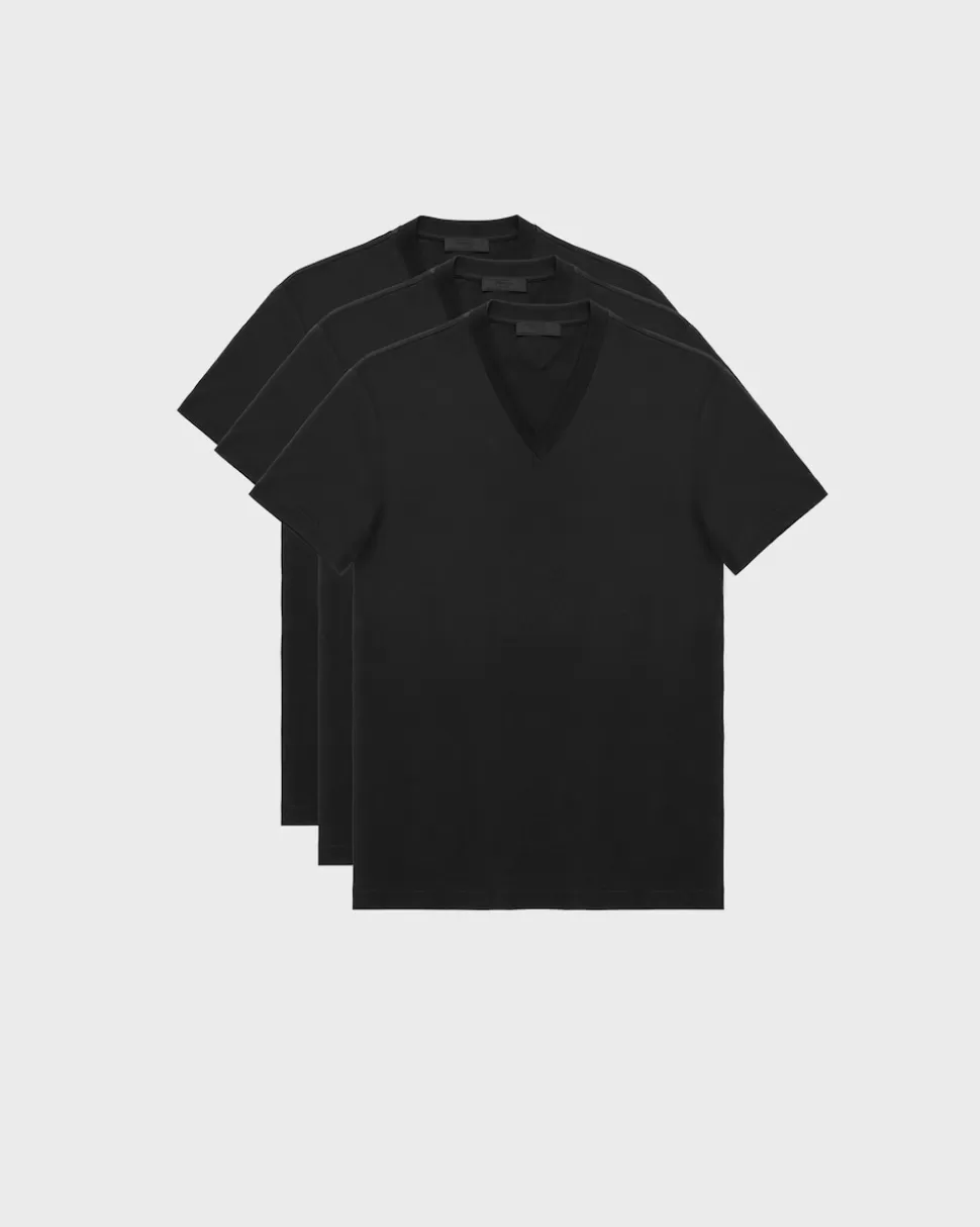 Prada Camiseta De Punto Blanca De ^Hombre CAMISETAS Y POLOS