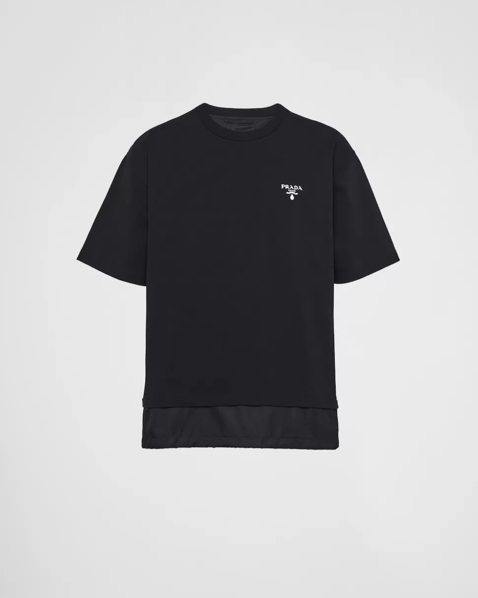 Prada Camiseta De Punto Y Re-nylon^Hombre CAMISETAS Y POLOS