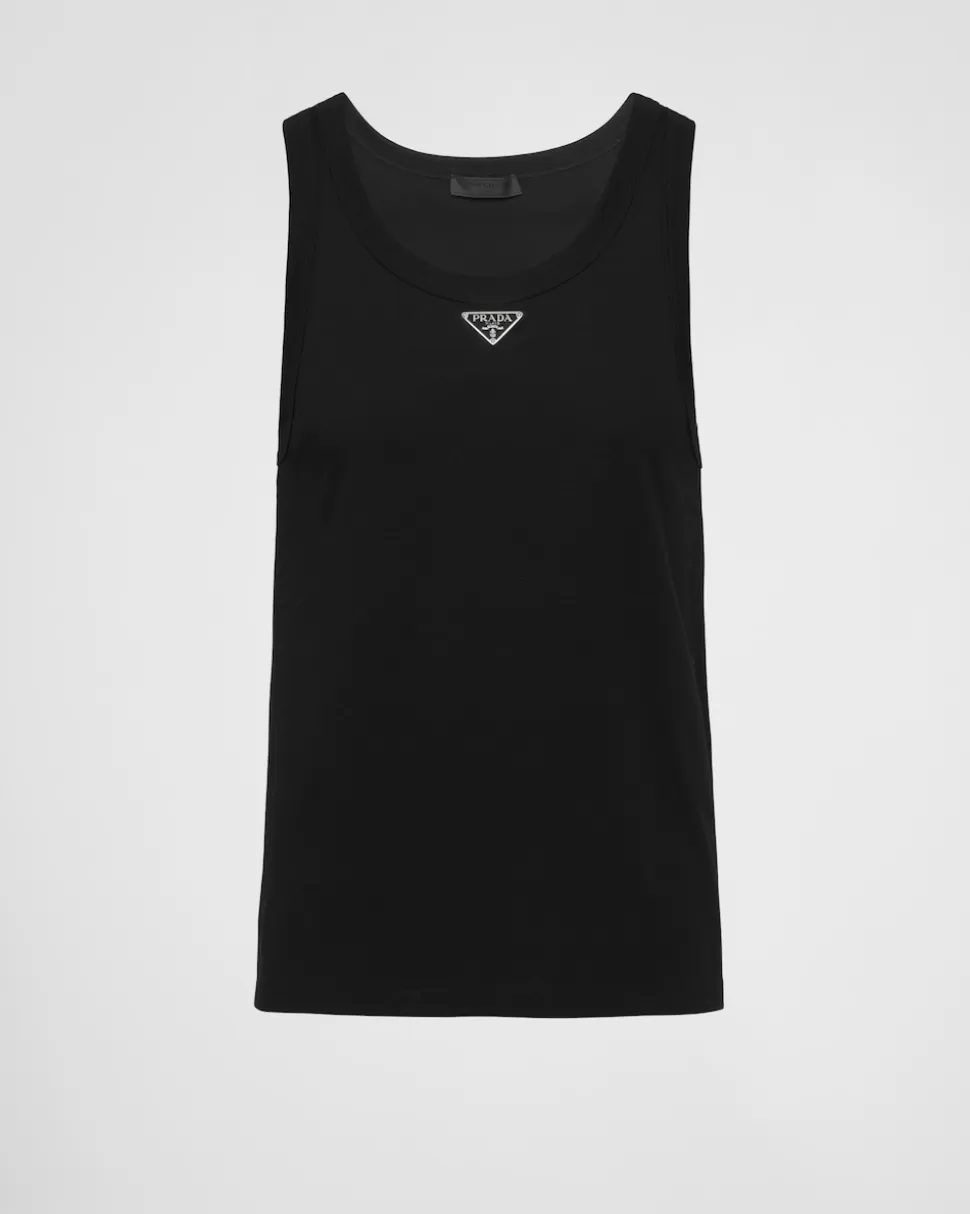 Prada Camiseta De Tirantes De Algodón^Hombre CAMISETAS Y POLOS