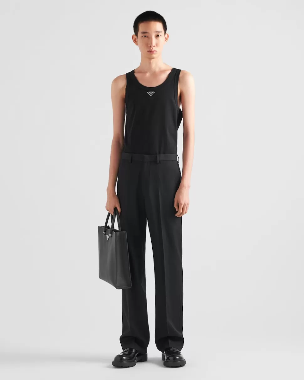 Prada Camiseta De Tirantes De Algodón^Hombre CAMISETAS Y POLOS