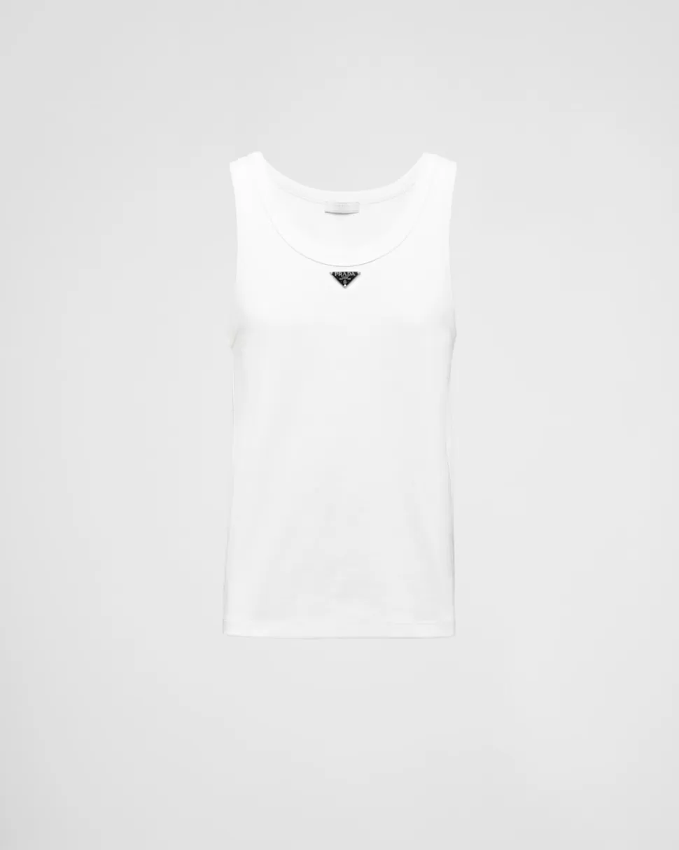 Prada Camiseta De Tirantes De Algodón^Hombre CAMISETAS Y POLOS