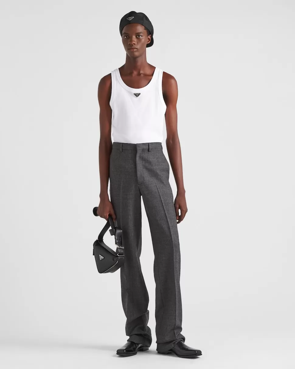 Prada Camiseta De Tirantes De Algodón^Hombre CAMISETAS Y POLOS