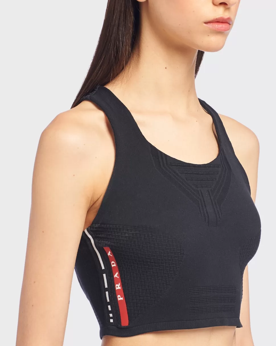 Prada Camiseta De Tirantes De Poliéster Reciclado^Mujer ROPA