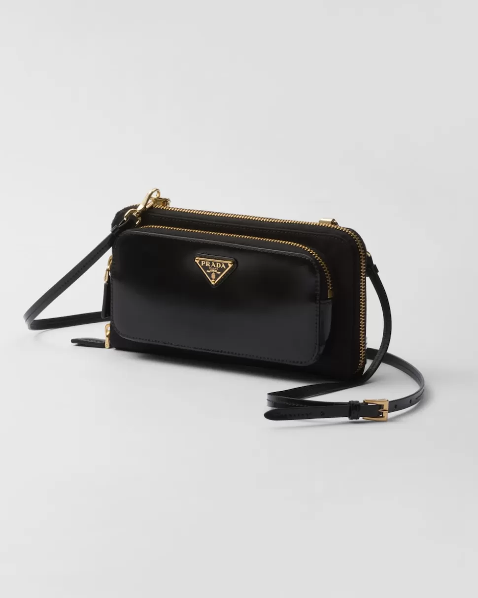 Prada Cartera De Re-nylon Y Piel Cepillada Con Bandolera^Mujer CARTERAS Y TARJETEROS