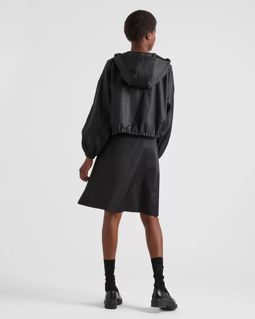 Prada Cazadora Corta De Re-nylon Con Capucha^Mujer COLECCIÓN FEMENINA | ROPA DE ABRIGO