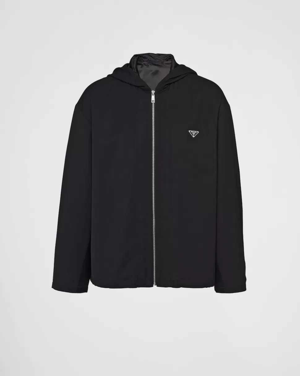Prada Cazadora De Lana Con Capucha^Hombre CHAQUETAS Y ABRIGOS