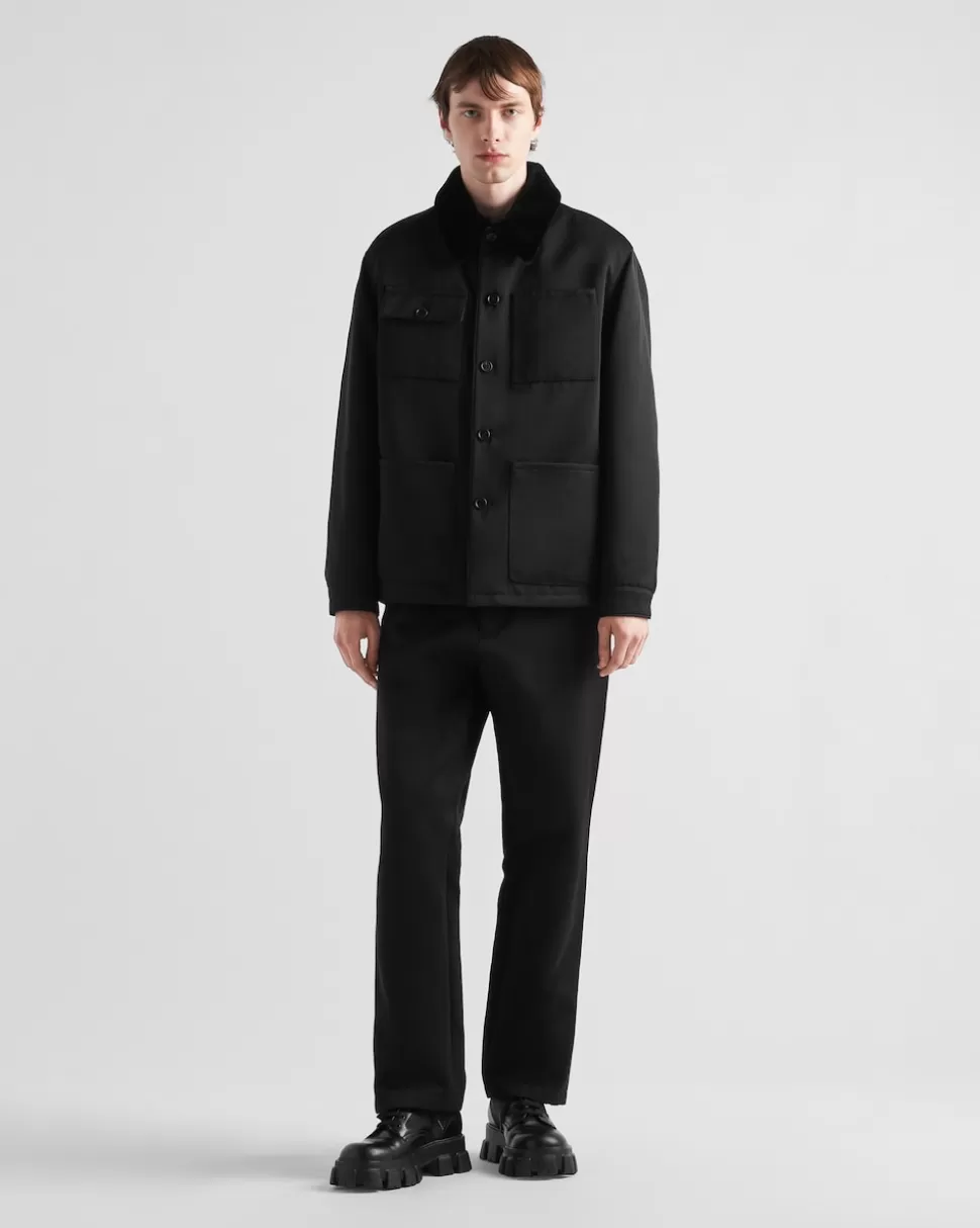 Prada Cazadora De Seda Y Algodón^Hombre CHAQUETAS Y ABRIGOS