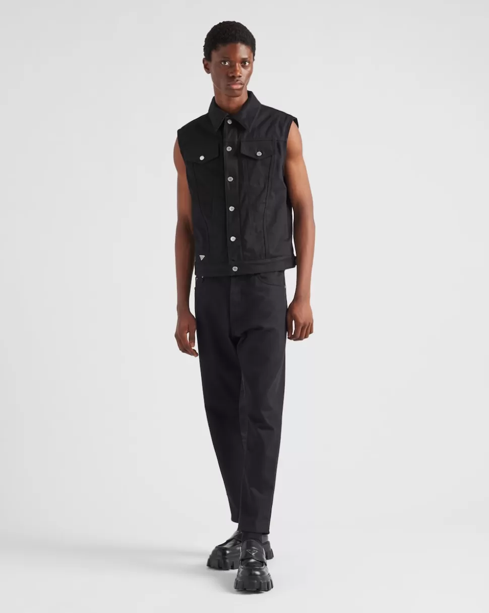 Prada Chaleco De Bull Denim^Hombre TEJIDO VAQUERO