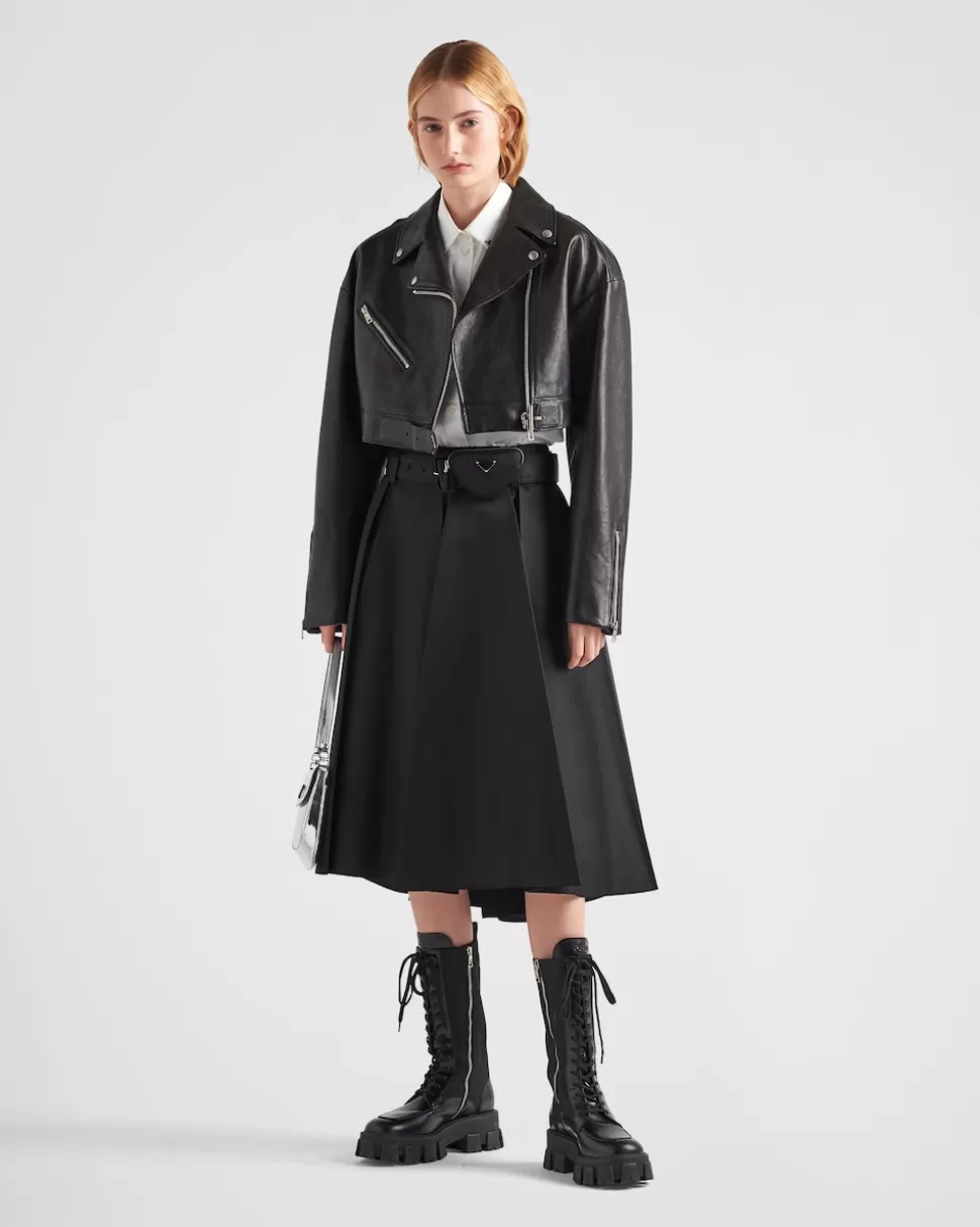 Prada Chaqueta Biker De Piel^Mujer ROPA DE PIEL