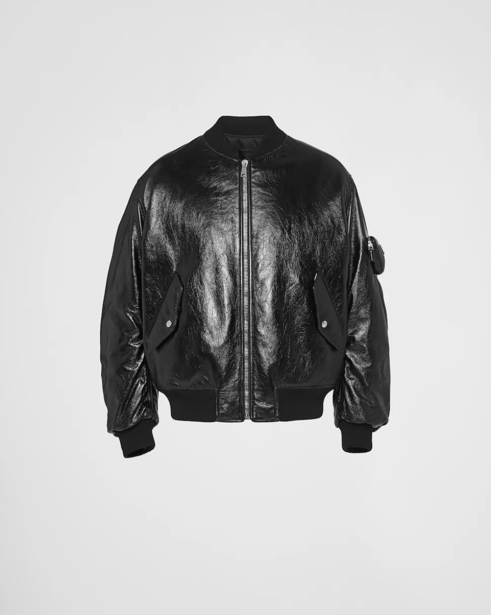 Prada Chaqueta Bomber De Napa^Hombre ROPA DE PIEL