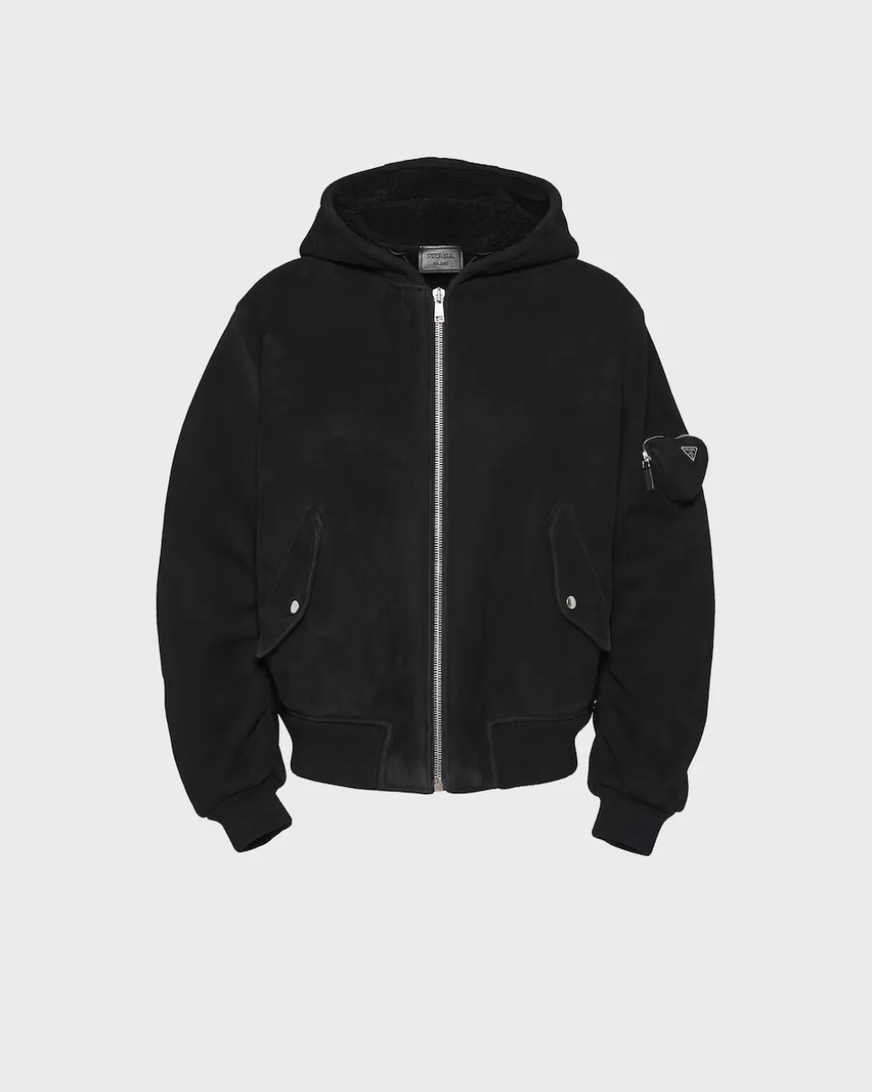 Prada Chaqueta Bomber De Piel Vuelta^Hombre ROPA DE PIEL