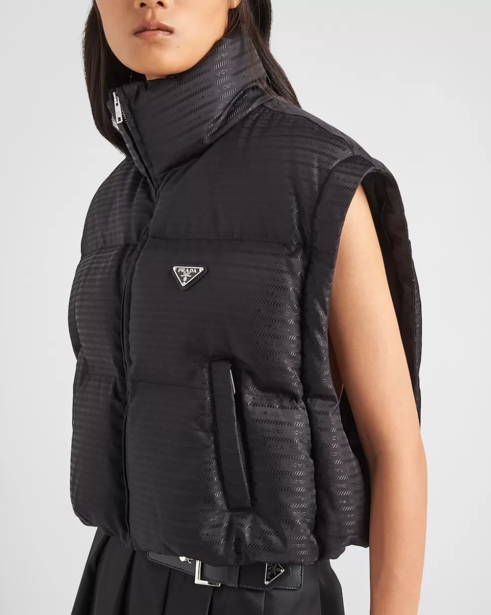 Prada Chaqueta Corta Con Capucha De Plumón Y Re-nylon^Mujer COLECCIÓN FEMENINA | ROPA DE ABRIGO