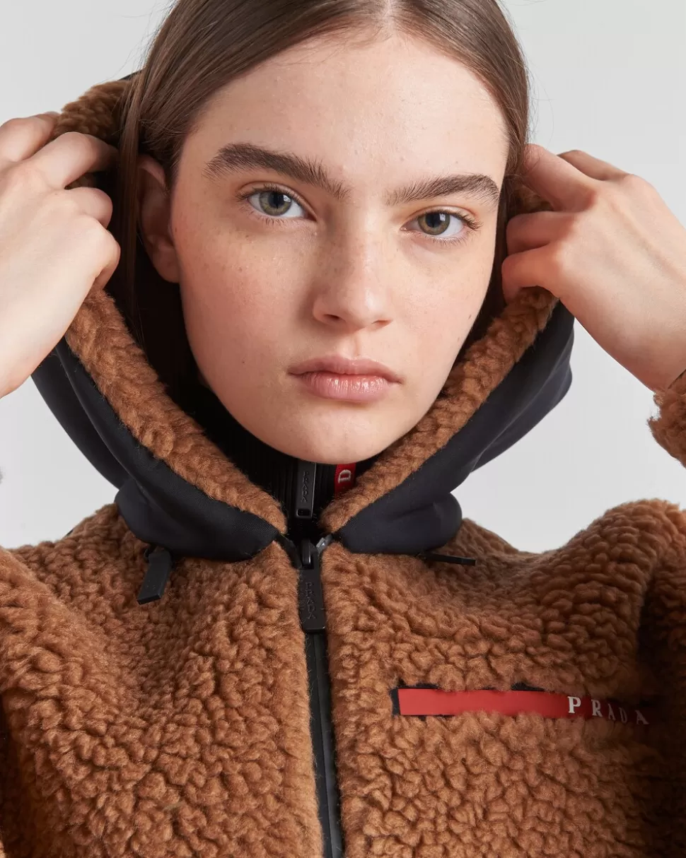 Prada Chaqueta Corta De Doble Forro Polar^Mujer ROPA