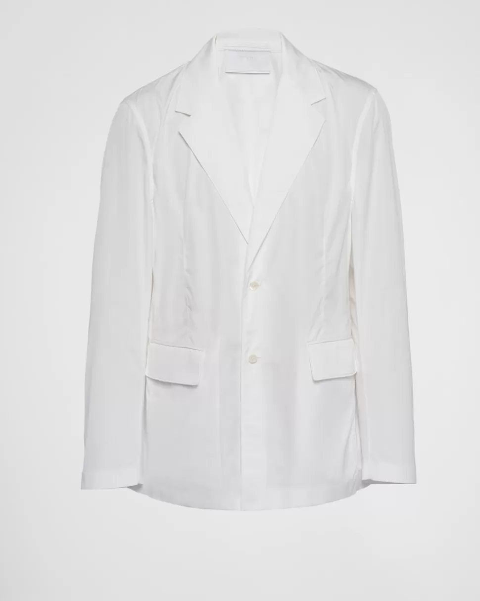 Prada Chaqueta De Algodón De Botonadura Simple^Hombre CHAQUETAS Y ABRIGOS