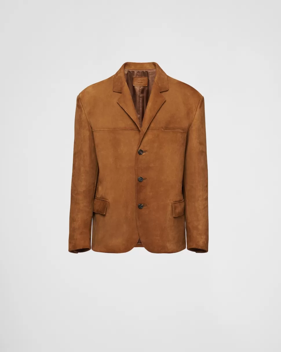 Prada Chaqueta De Ante^Hombre ROPA DE PIEL