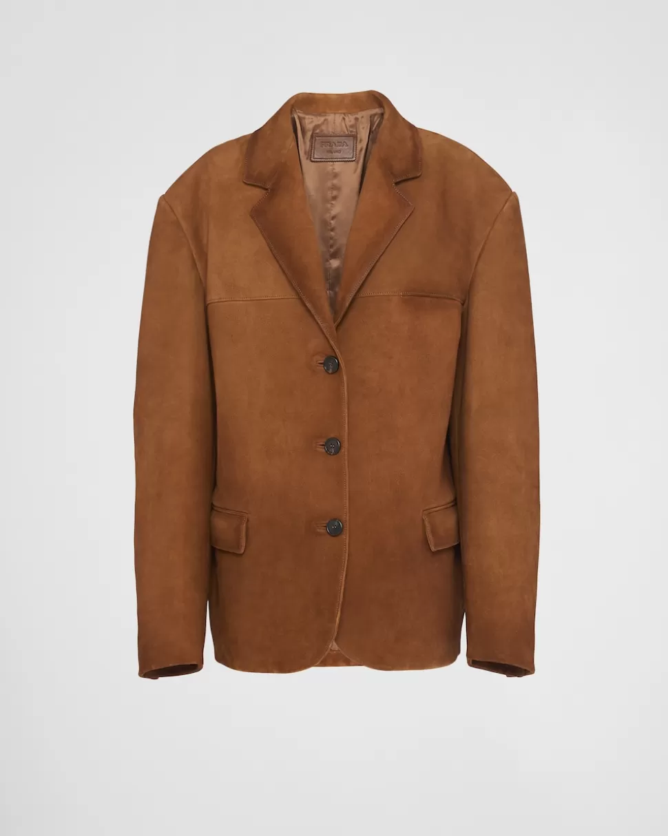 Prada Chaqueta De Ante^Mujer ROPA DE PIEL