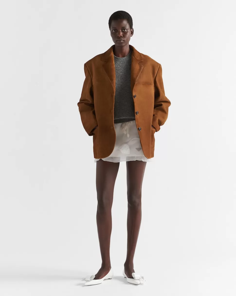 Prada Chaqueta De Ante^Mujer ROPA DE PIEL