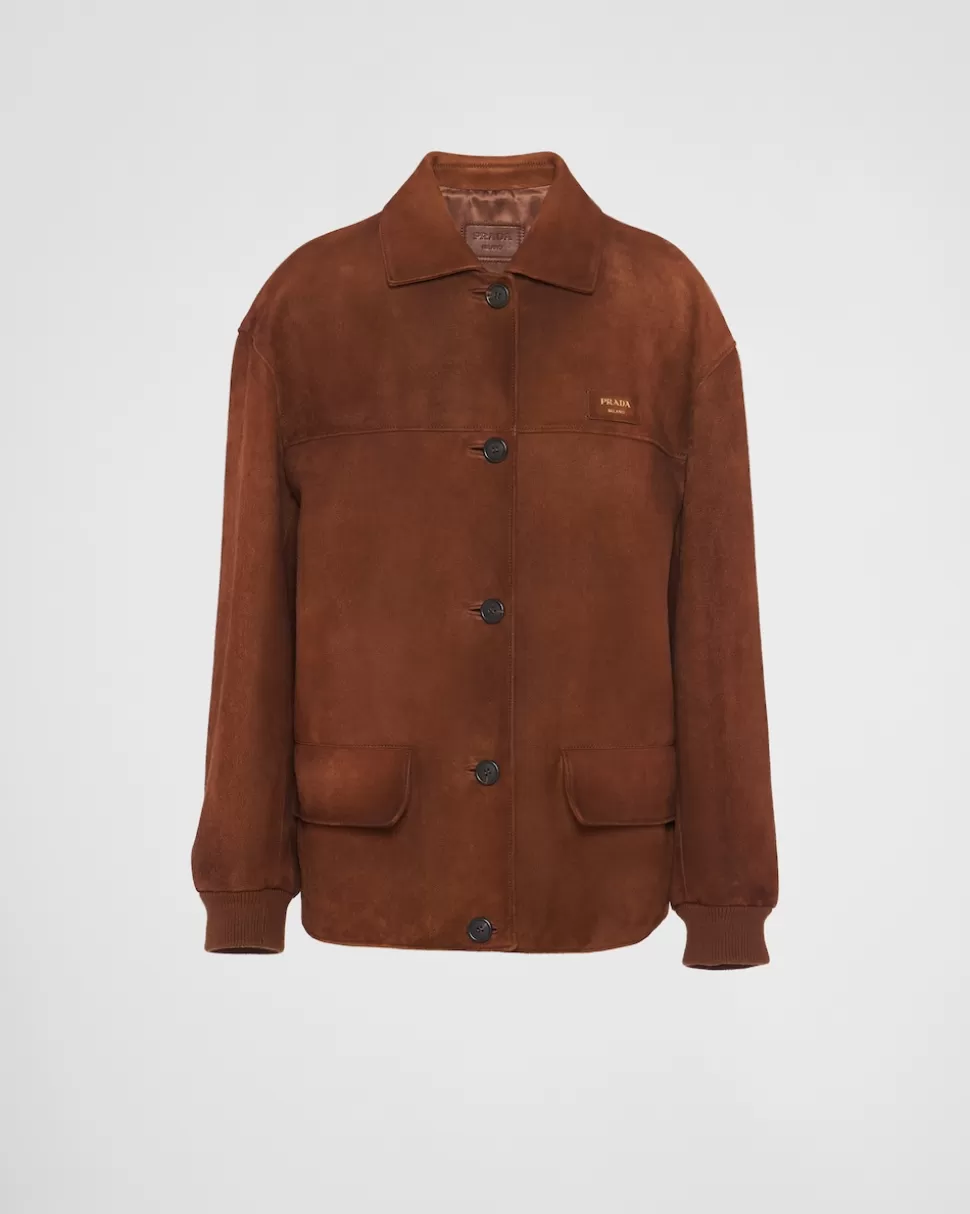 Prada Chaqueta De Ante^Mujer ROPA DE PIEL