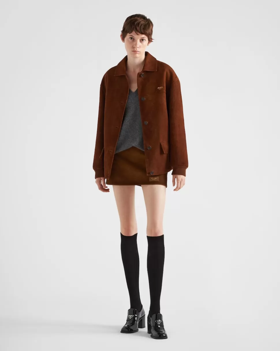 Prada Chaqueta De Ante^Mujer ROPA DE PIEL