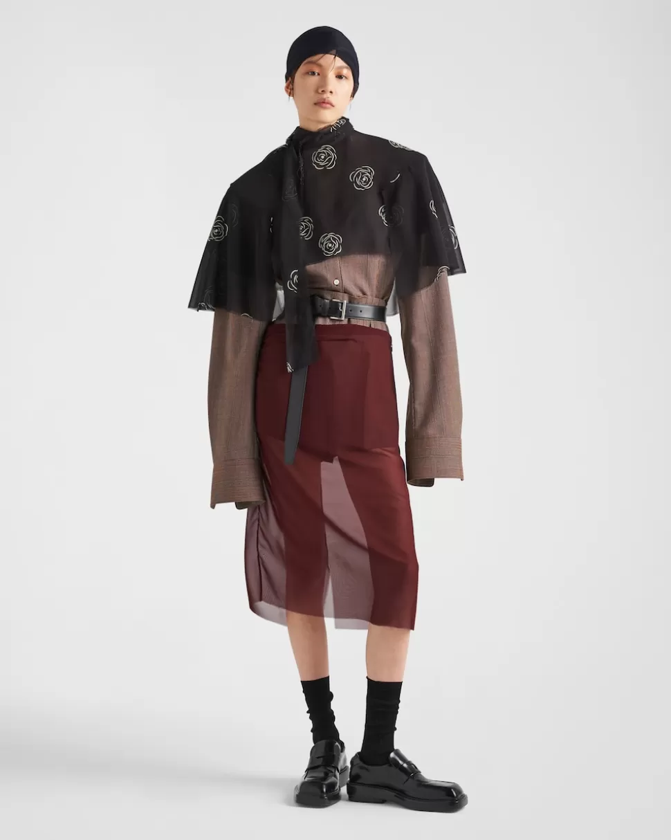 Prada Chaqueta De Botonadura Simple De Lana Con Raya Diplomática^Mujer CHAQUETAS Y ABRIGOS