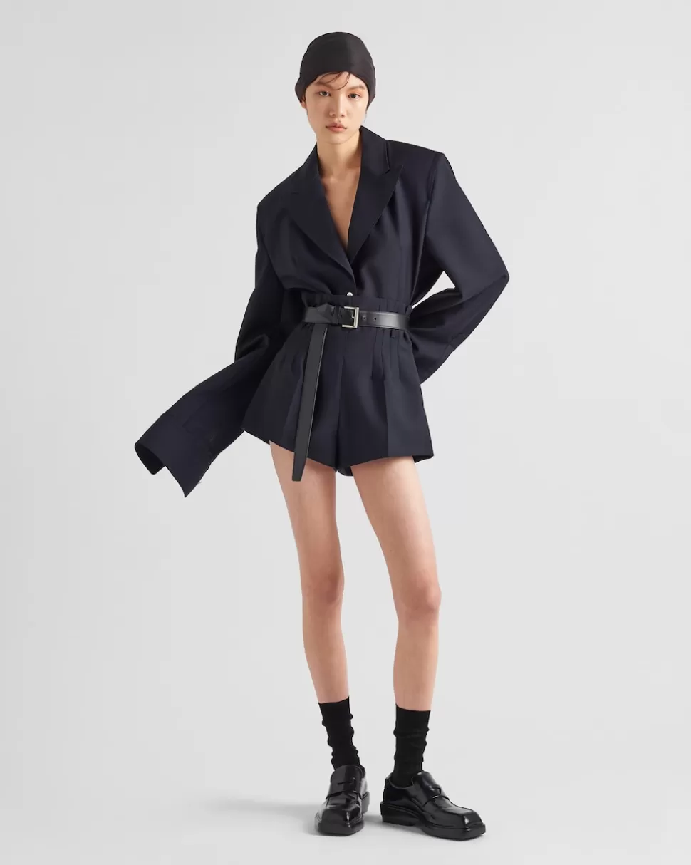 Prada Chaqueta De Botonadura Simple De Mohair^Mujer CHAQUETAS Y ABRIGOS