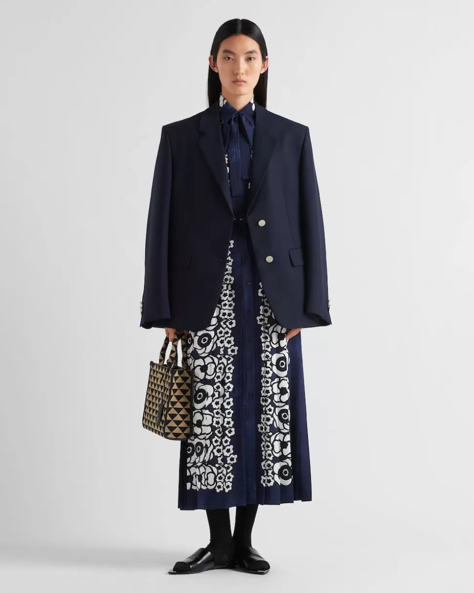 Prada Chaqueta De Botonadura Simple De Mohair Ligero^Mujer CHAQUETAS Y ABRIGOS
