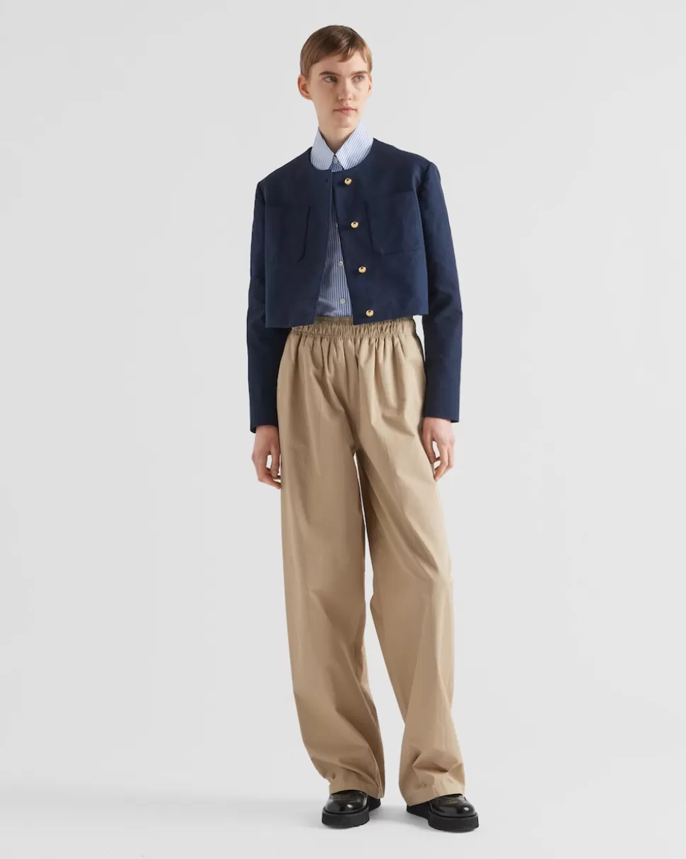 Prada Chaqueta De Botonadura Simple De Tricotina^Mujer CHAQUETAS Y ABRIGOS