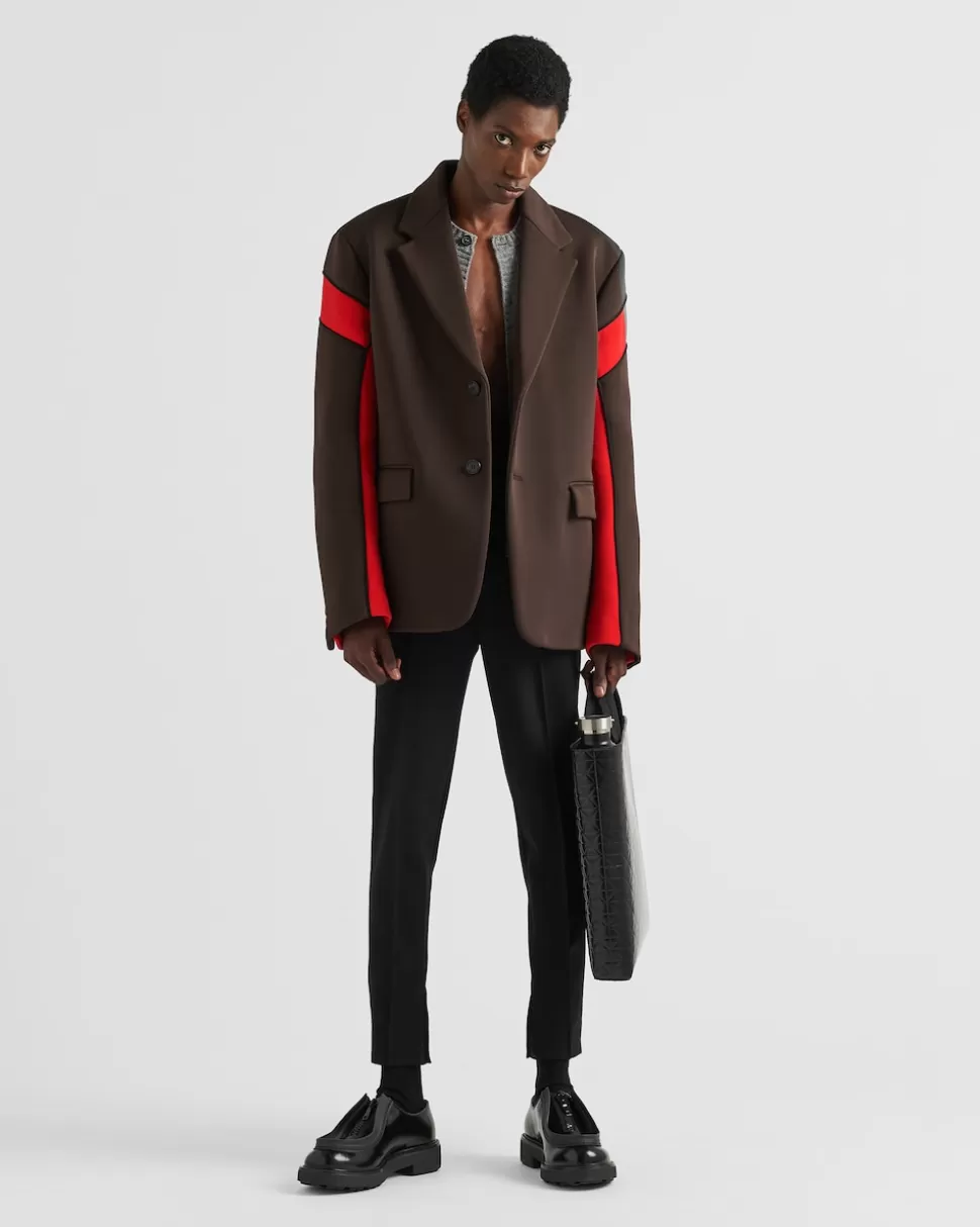 Prada Chaqueta De Botonadura Simple En Tejido Técnico^Hombre CHAQUETAS Y ABRIGOS