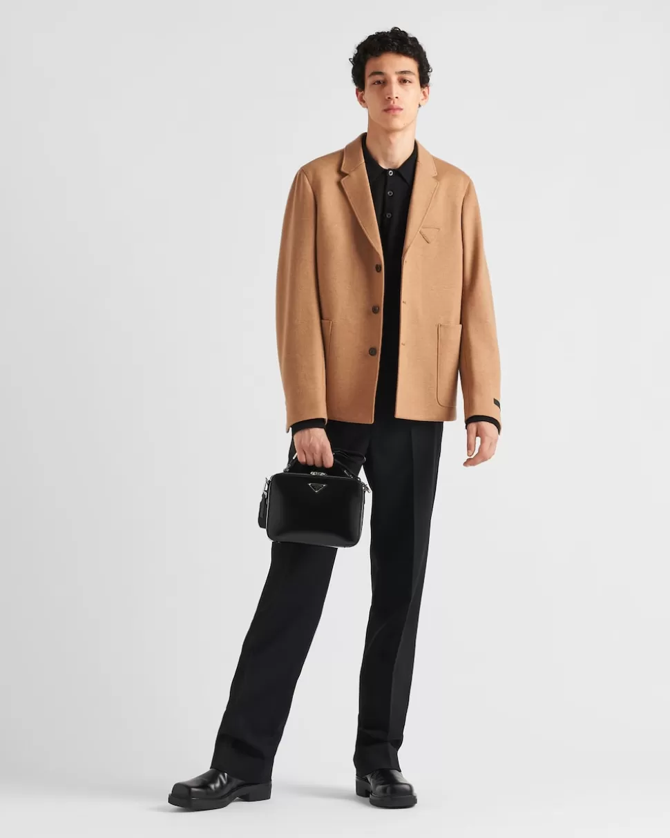 Prada Chaqueta De Cachemir Y Lana De Cruzado Simple^Hombre CHAQUETAS Y ABRIGOS