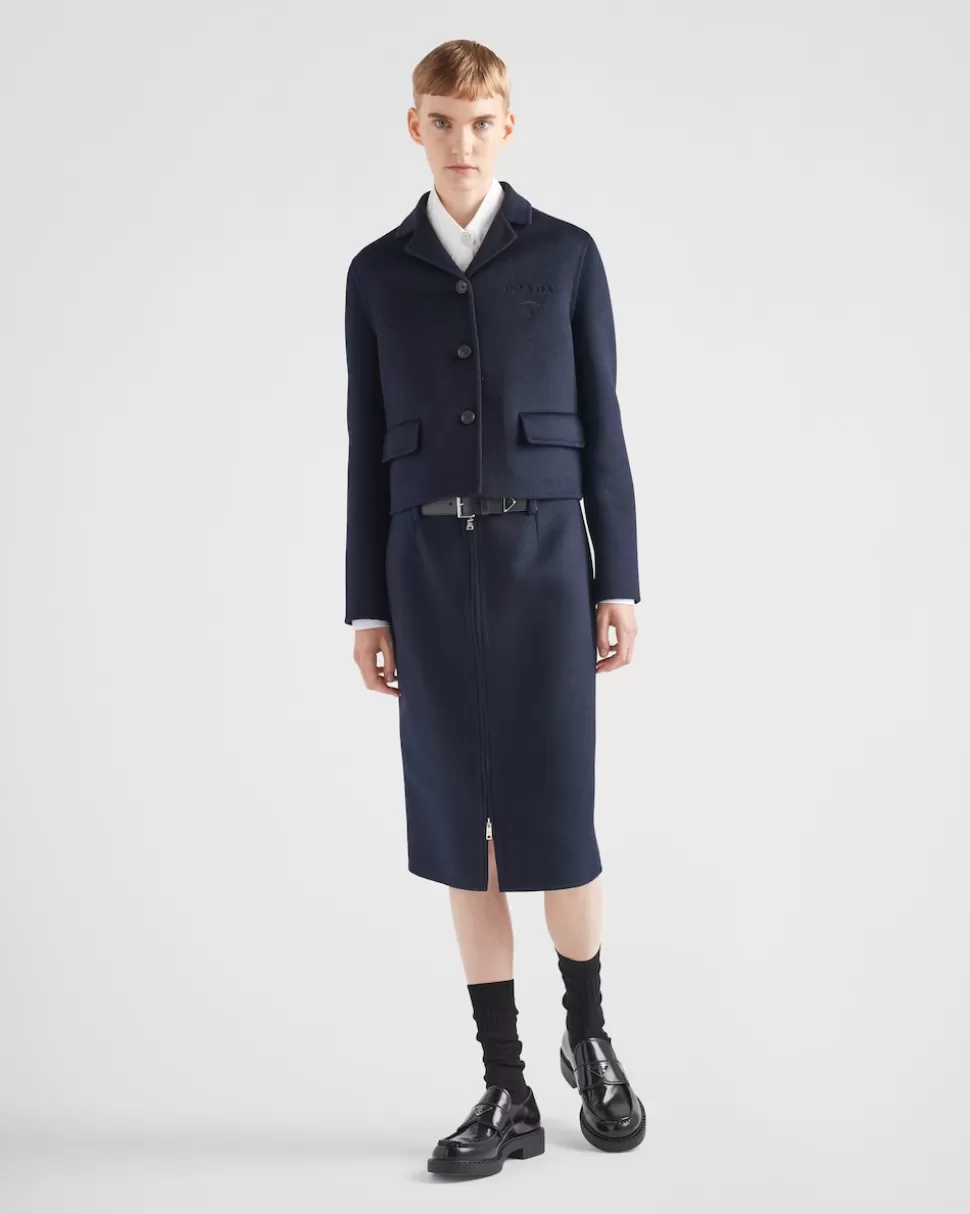 Prada Chaqueta De Cashgora De Botonadura Simple^Mujer CHAQUETAS Y ABRIGOS