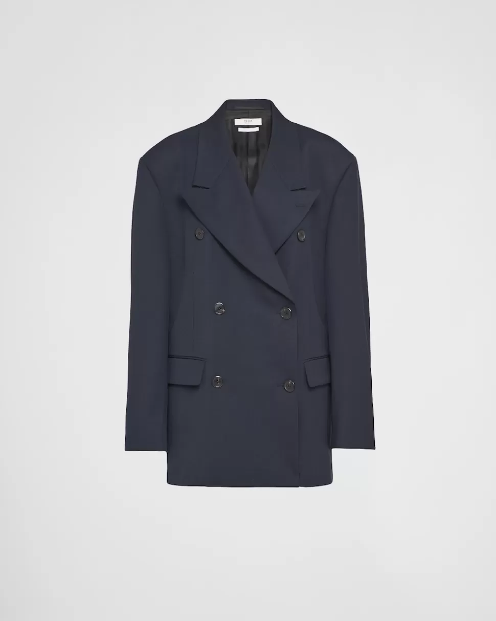 Prada Chaqueta De Gabardina De Botonadura Doble^Mujer CHAQUETAS Y ABRIGOS