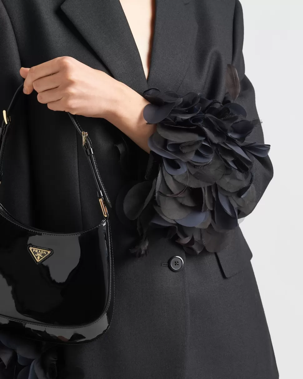 Prada Chaqueta De Lana De Botonadura Simple Con Detalle De Plumas^Mujer CHAQUETAS Y ABRIGOS