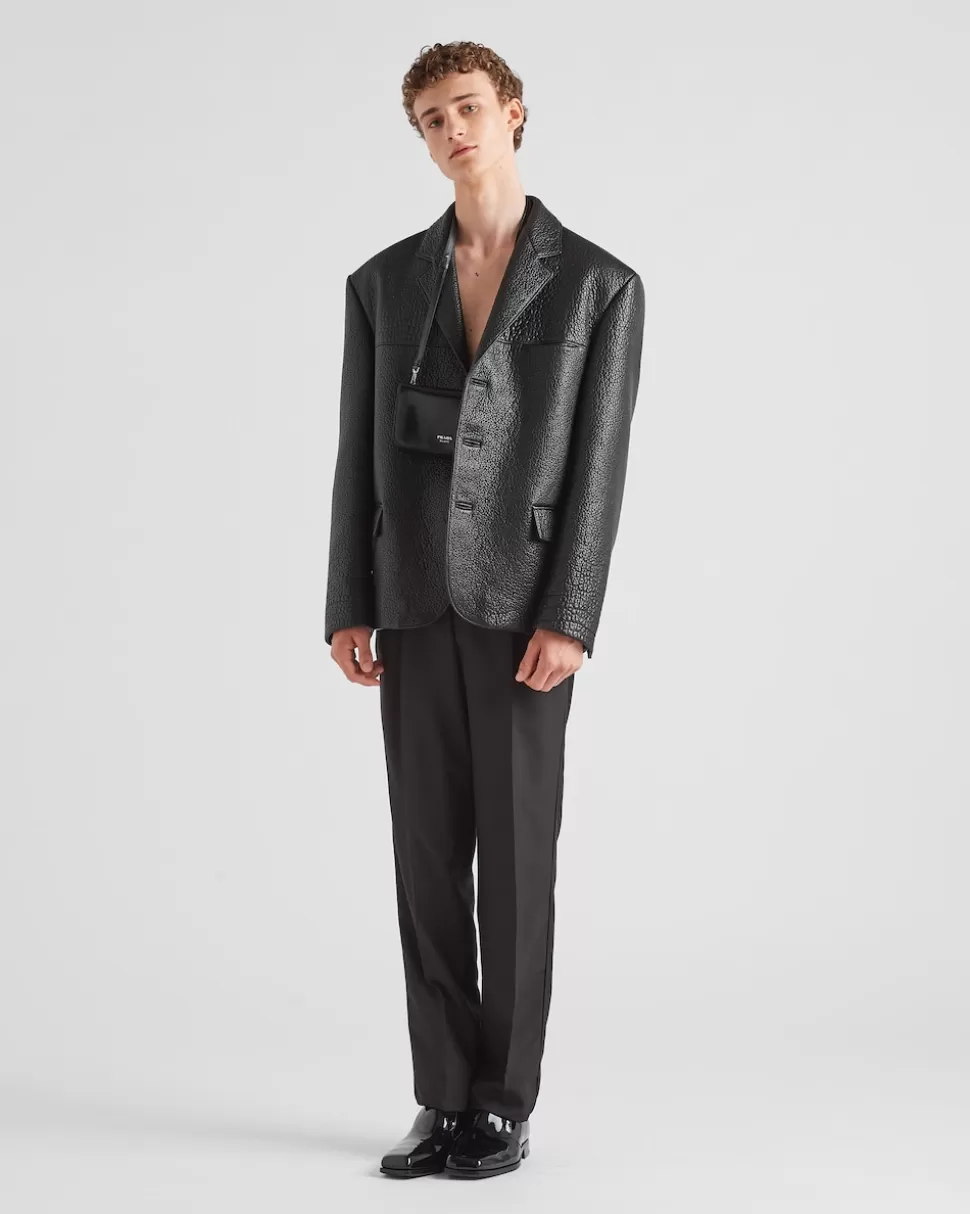 Prada Chaqueta De Napa^Hombre ROPA DE PIEL
