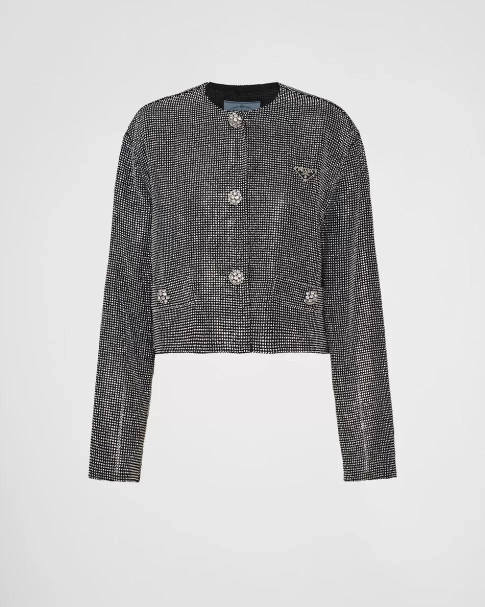 Prada Chaqueta De Pedrería Y Cruzado Simple^Mujer CHAQUETAS Y ABRIGOS
