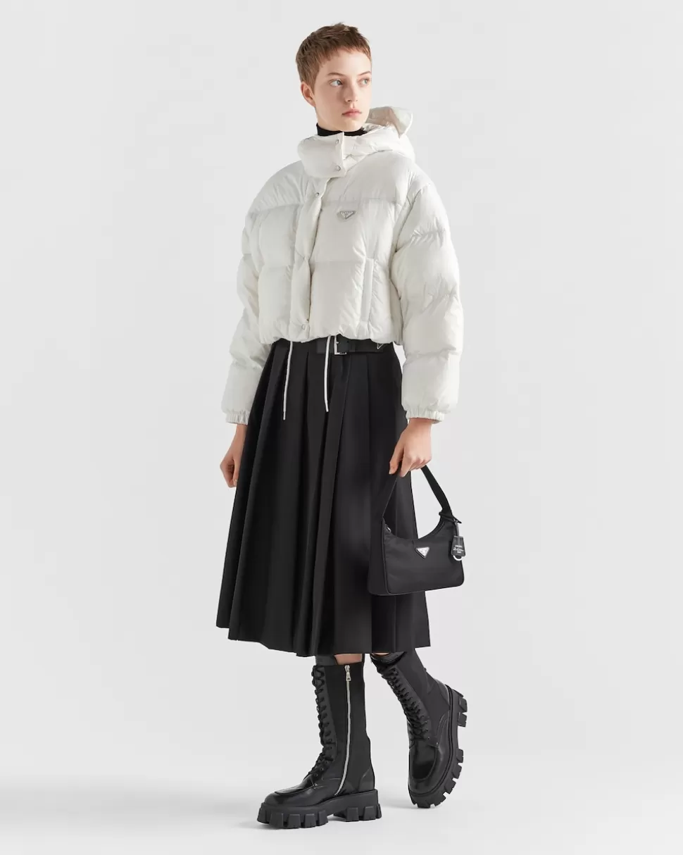 Prada Chaqueta De Plumón Corta Convertible De Re-nylon^Mujer ROPA DE ABRIGO