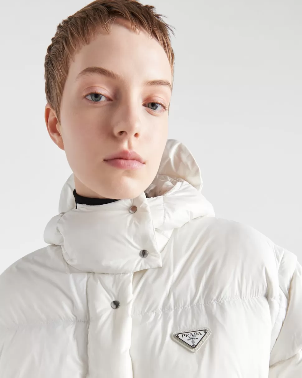 Prada Chaqueta De Plumón Corta Convertible De Re-nylon^Mujer ROPA DE ABRIGO