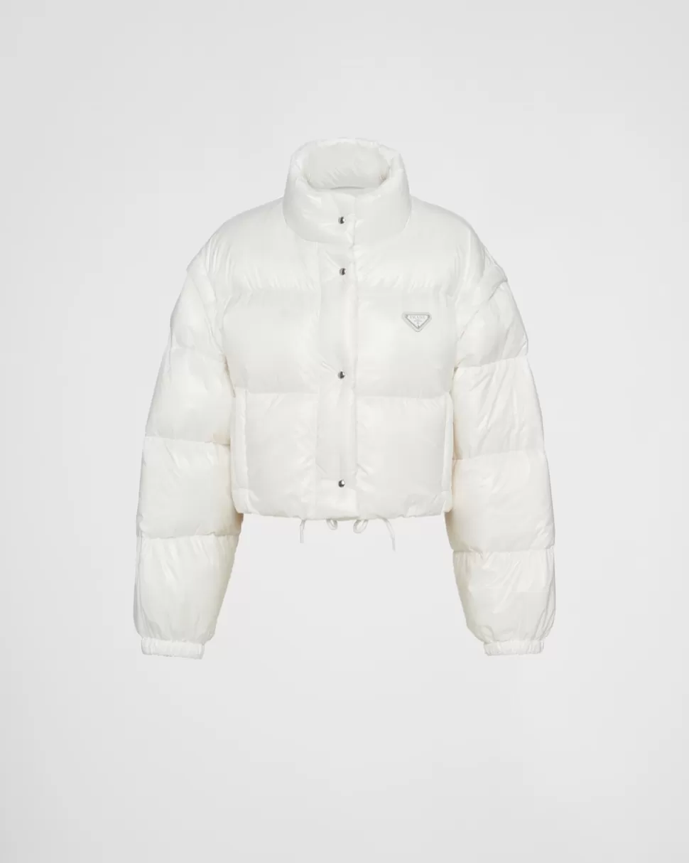 Prada Chaqueta De Plumón Corta Convertible De Re-nylon^Mujer ROPA DE ABRIGO