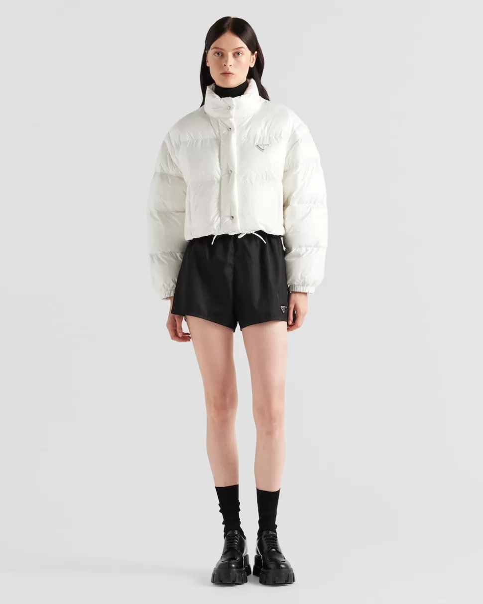 Prada Chaqueta De Plumón Corta Convertible De Re-nylon^Mujer ROPA DE ABRIGO