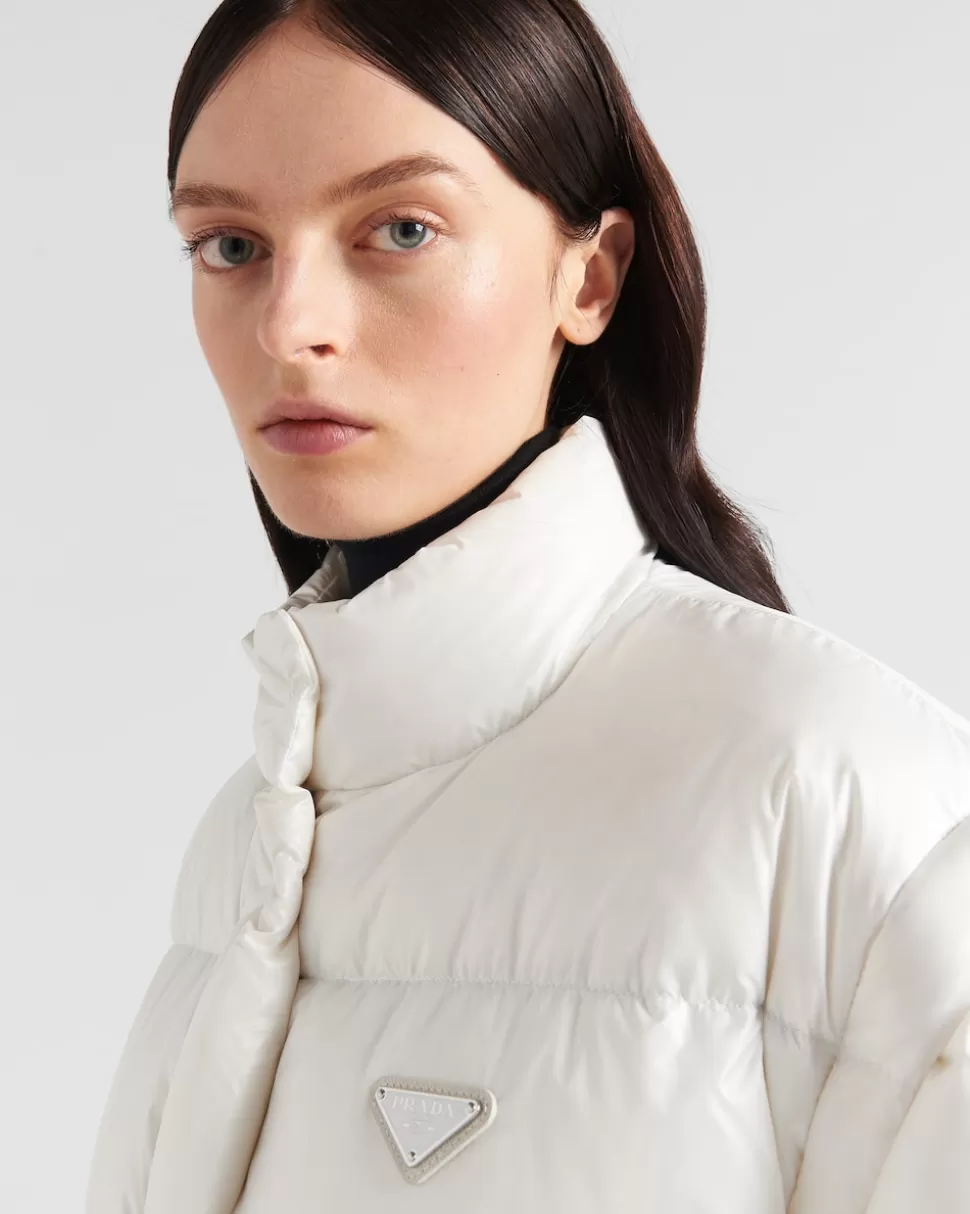 Prada Chaqueta De Plumón Corta Convertible De Re-nylon^Mujer ROPA DE ABRIGO