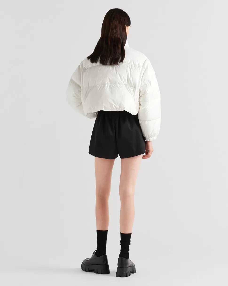 Prada Chaqueta De Plumón Corta Convertible De Re-nylon^Mujer ROPA DE ABRIGO
