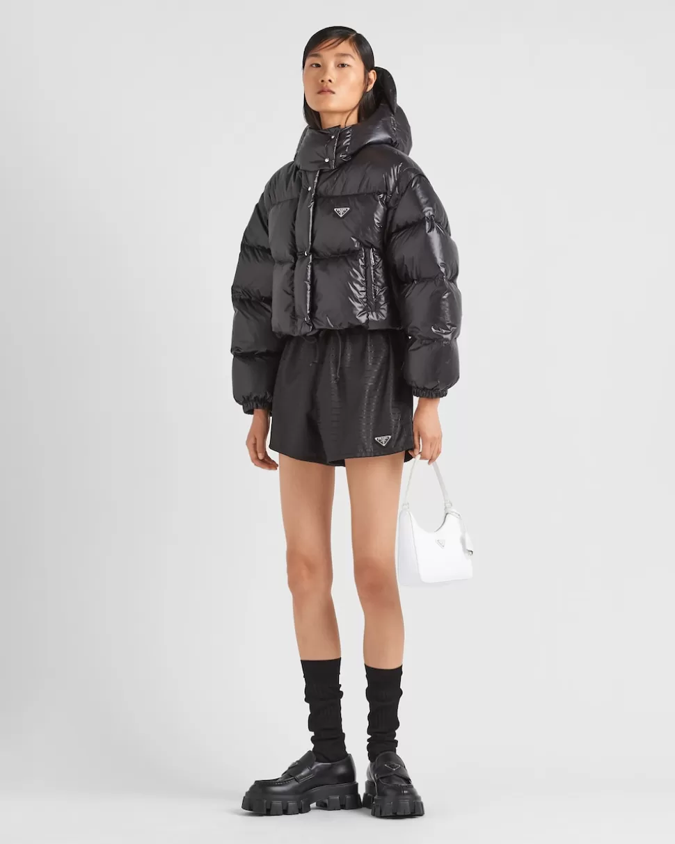 Prada Chaqueta De Plumón Corta Convertible De Re-nylon^Mujer ROPA DE ABRIGO