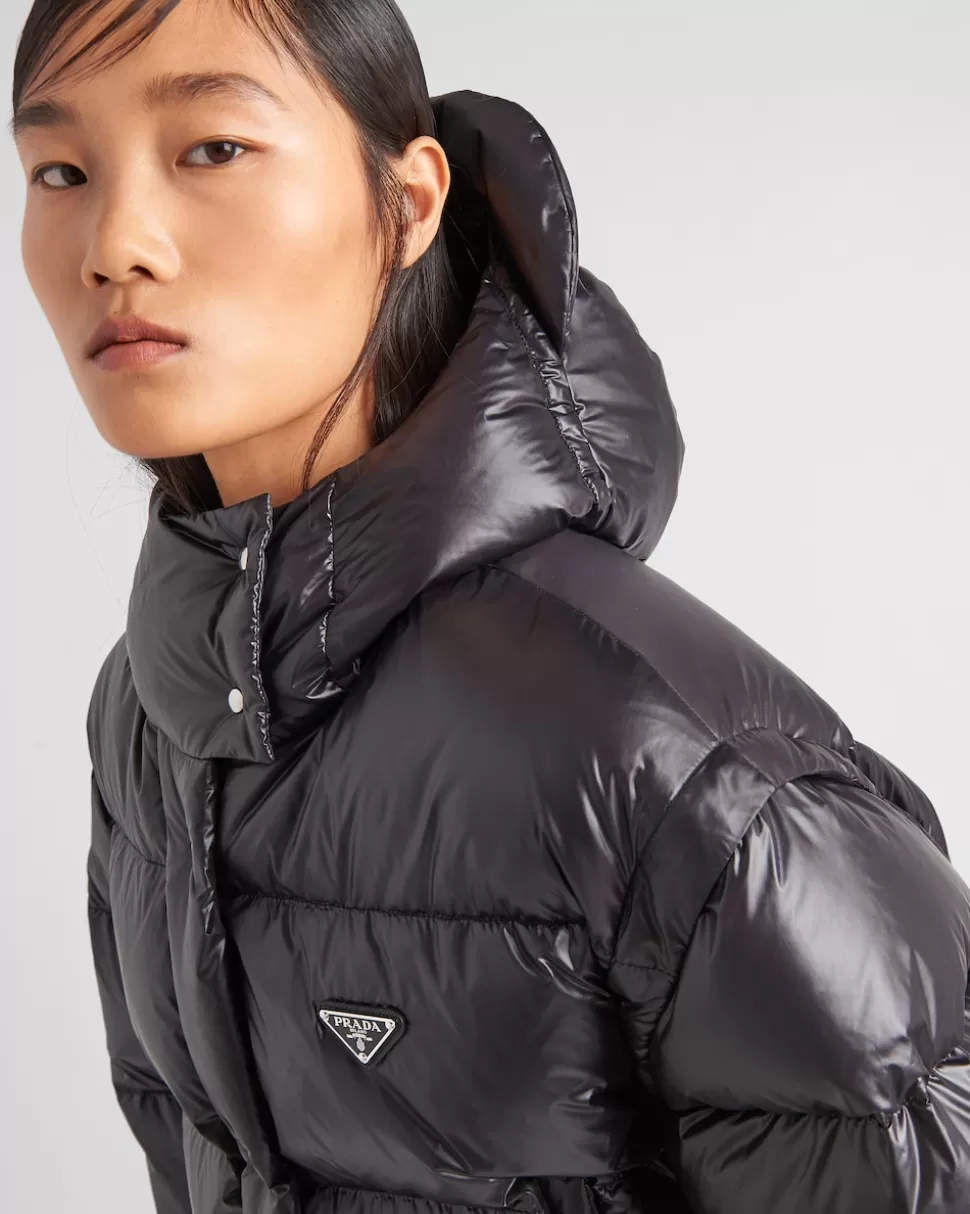 Prada Chaqueta De Plumón Corta Convertible De Re-nylon^Mujer ROPA DE ABRIGO