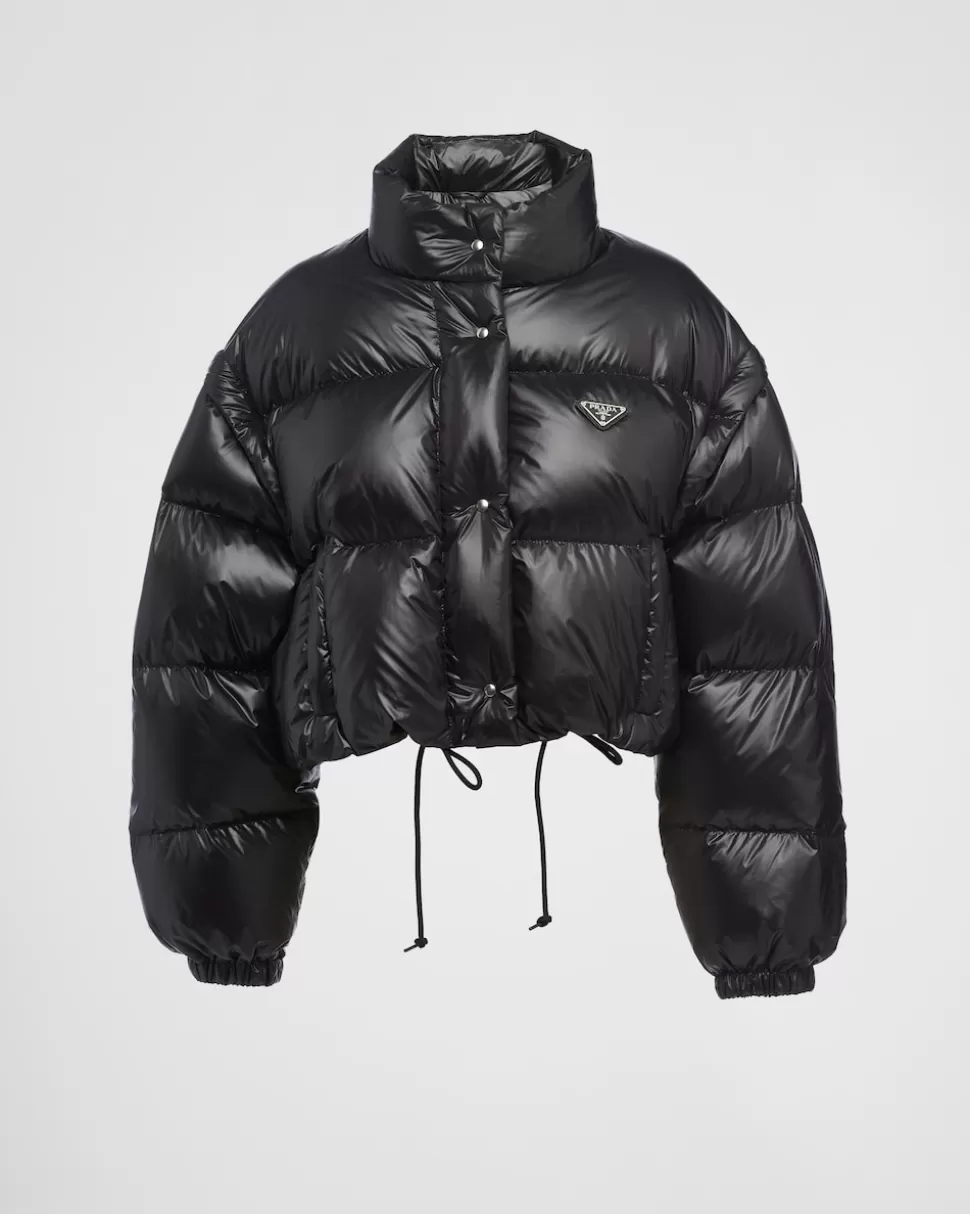 Prada Chaqueta De Plumón Corta Convertible De Re-nylon^Mujer ROPA DE ABRIGO