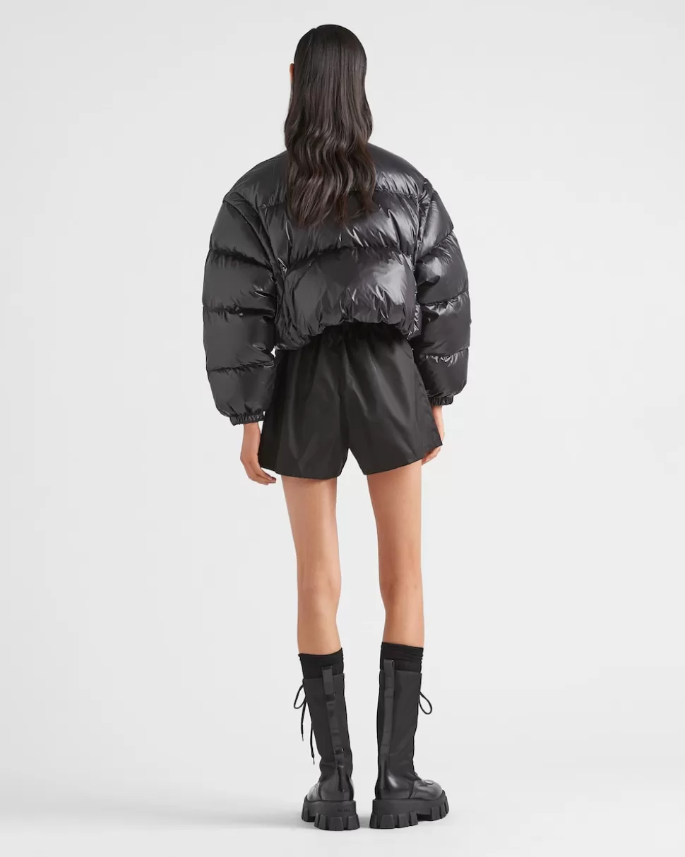Prada Chaqueta De Plumón Corta Convertible De Re-nylon^Mujer ROPA DE ABRIGO
