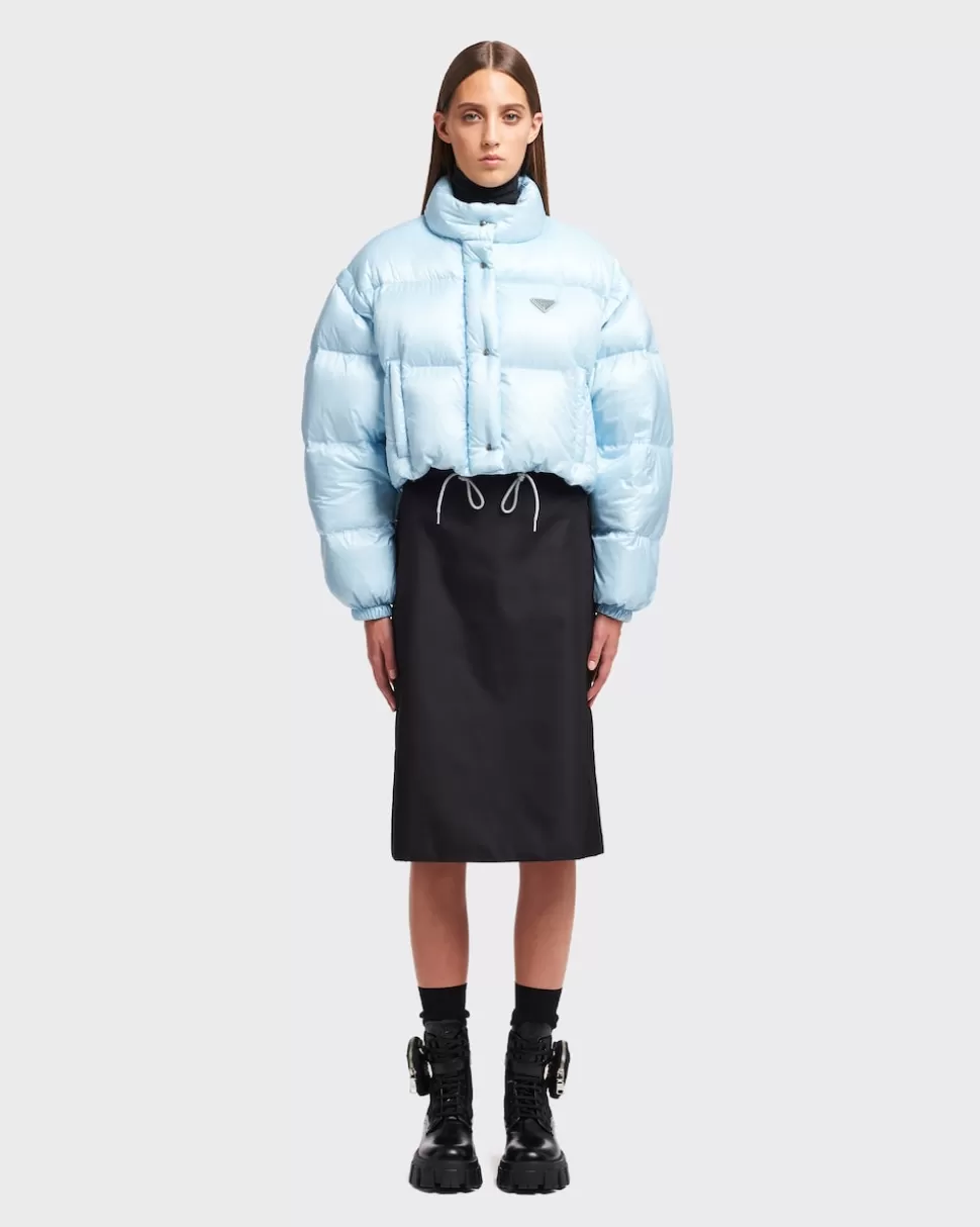 Prada Chaqueta De Plumón Corta Convertible De Re-nylon^Mujer ROPA DE ABRIGO