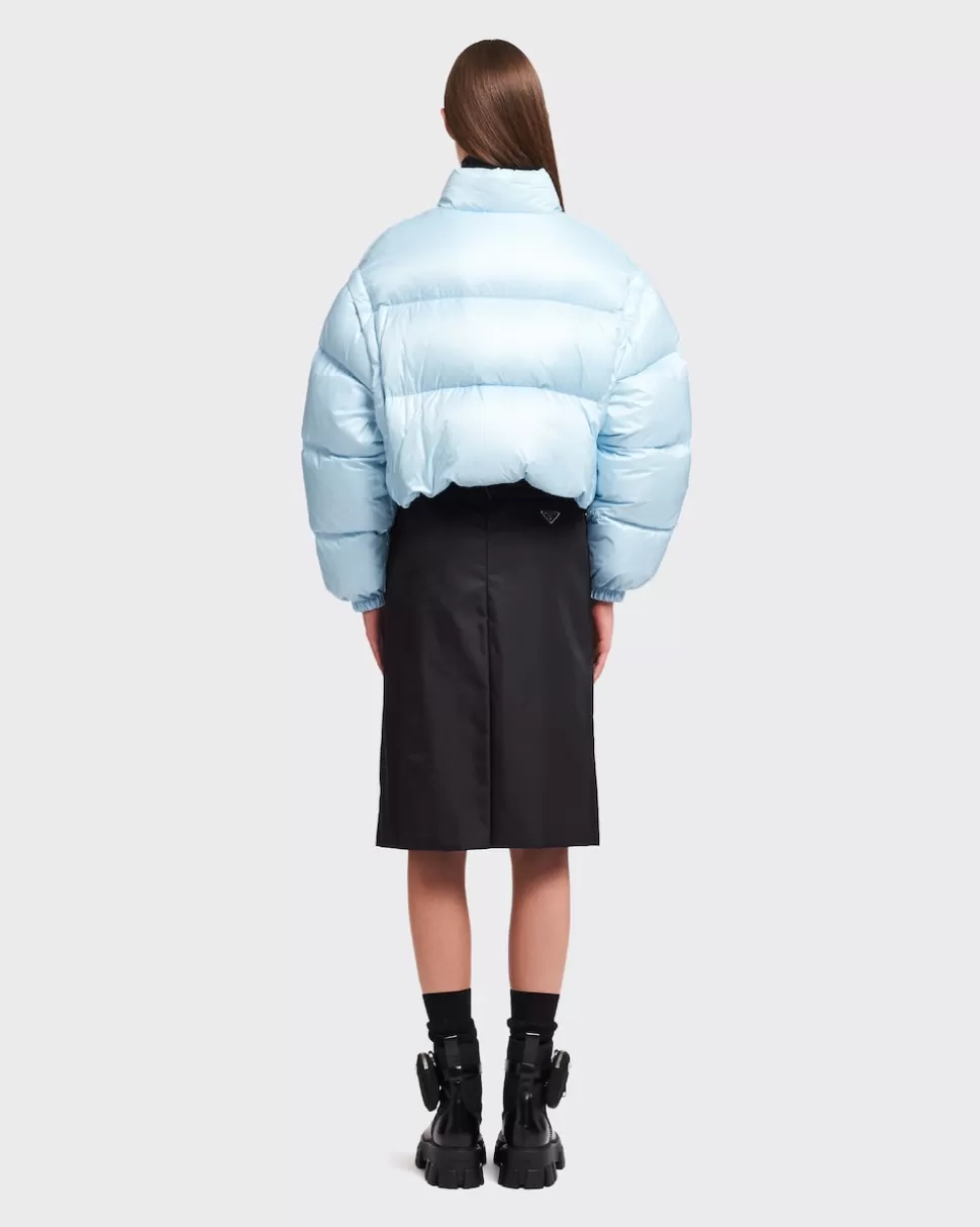 Prada Chaqueta De Plumón Corta Convertible De Re-nylon^Mujer ROPA DE ABRIGO